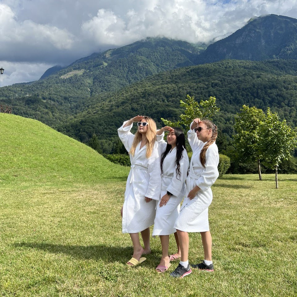 Дружеская группа на ретрите